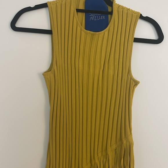 Simon Miller Maxi Fringe Dress in Green - Picture 4 of 6